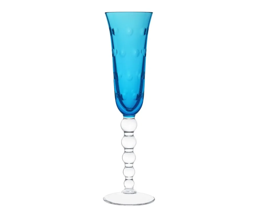BUBBLES SKY-BLUE CHAMPAGNE FLUTE