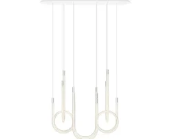 Contemporary 6-light chandelier: Light by Saint-Louis