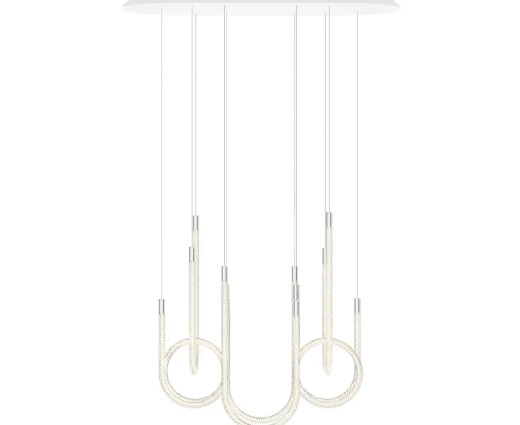 Contemporary 6-light chandelier: Light by Saint-Louis