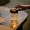 Copper-finished mini portable lamp: treat yourself to the Saint-Louis crystal lamp