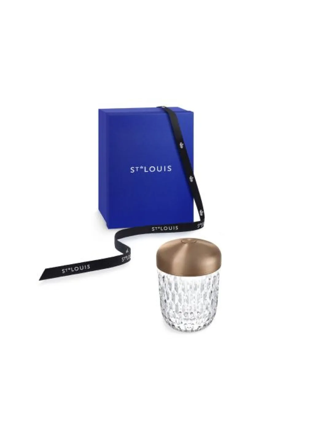 Copper-finished mini portable lamp: treat yourself to the Saint-Louis crystal lamp