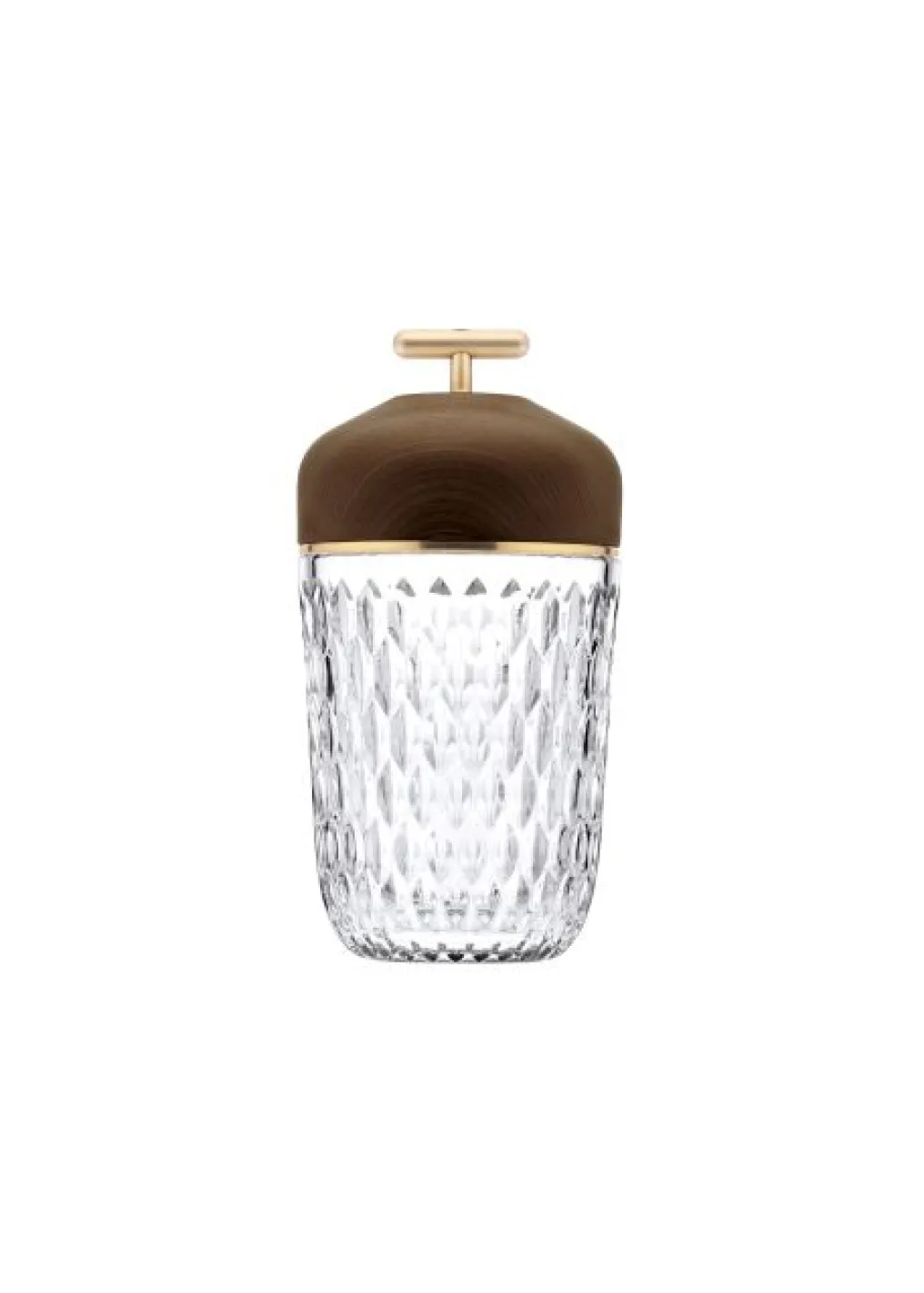 Discover the dark wood and crystal portable lamp by Saint-Louis