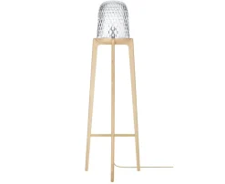 FOLIA CLEAR WOOD FLOOR LAMP