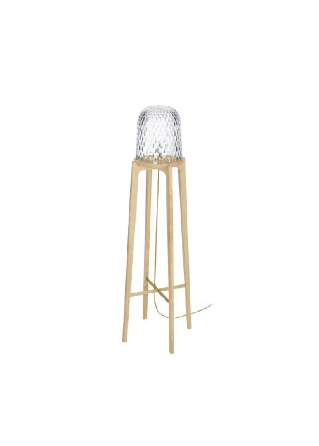 FOLIA CLEAR WOOD FLOOR LAMP