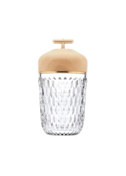 FOLIA CLEAR WOODBRUSHED BRASS FINISH PORTABLE LAMP