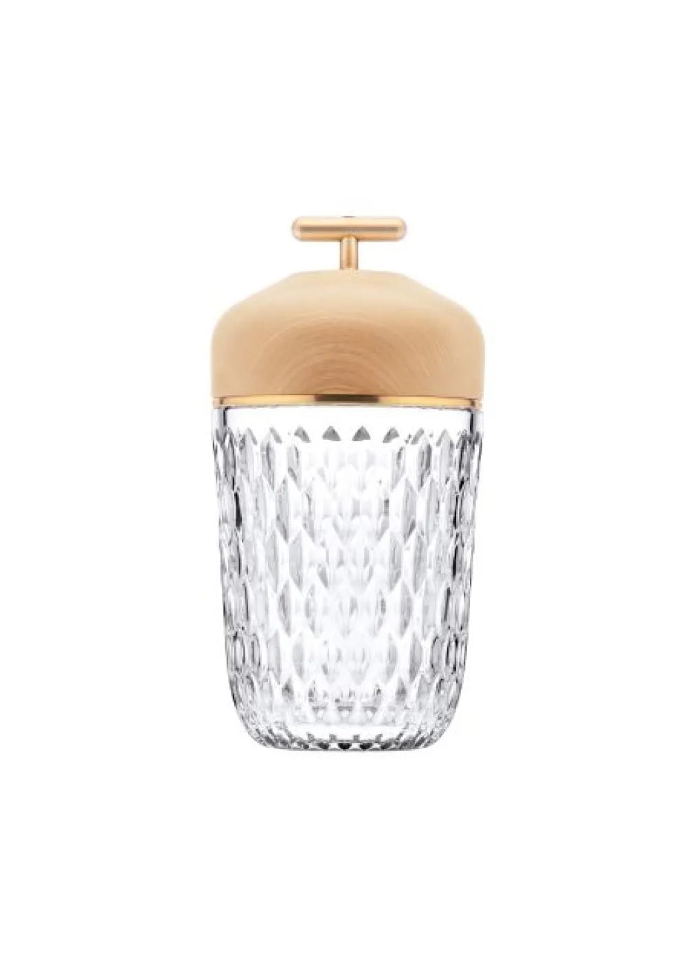 FOLIA CLEAR WOODBRUSHED BRASS FINISH PORTABLE LAMP