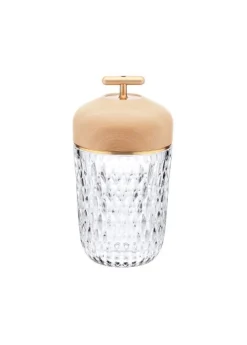 FOLIA CLEAR WOODBRUSHED BRASS FINISH PORTABLE LAMP