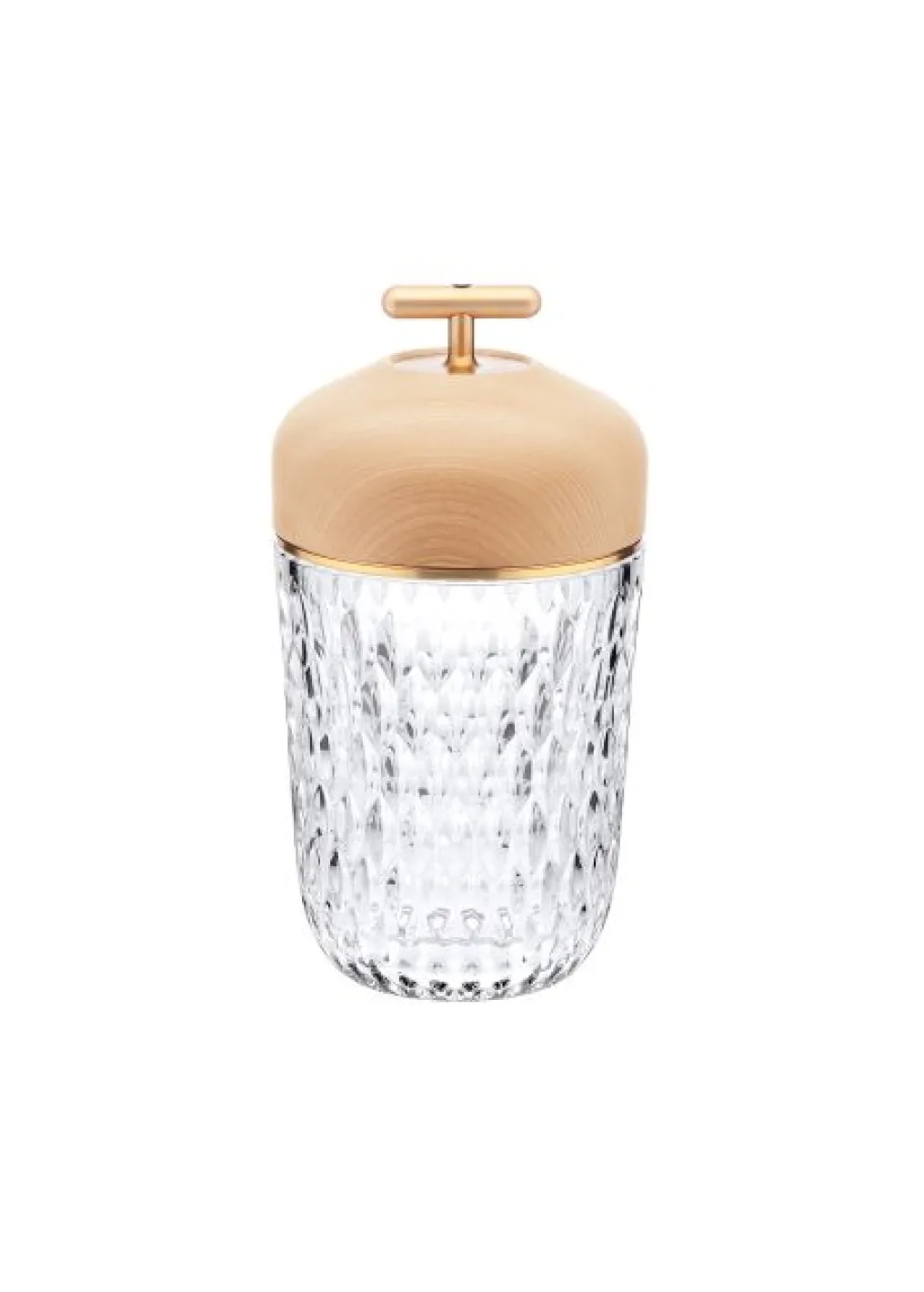 FOLIA CLEAR WOODBRUSHED BRASS FINISH PORTABLE LAMP