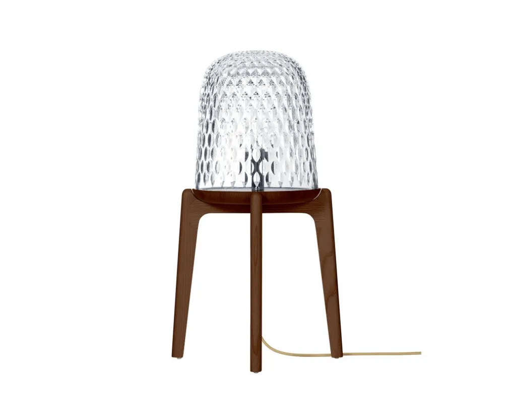 FOLIA DARK WOOD FOOTED TABLE LAMP