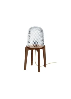 FOLIA DARK WOOD FOOTED TABLE LAMP