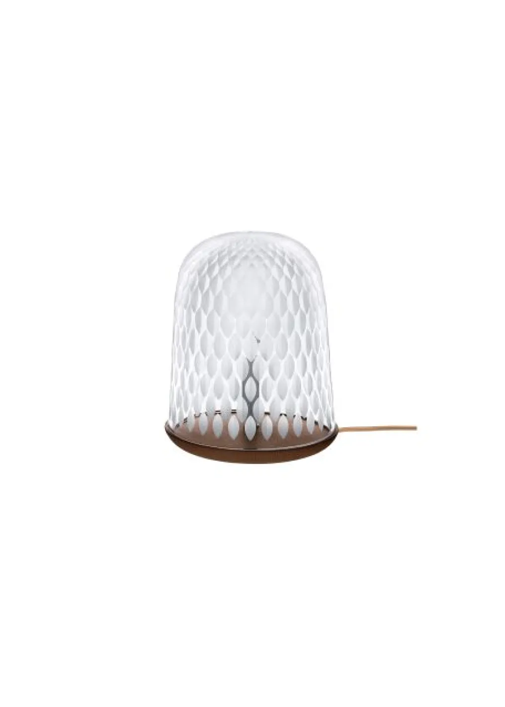 FOLIA DARK WOOD TABLE LAMP SATIN-FINISHED