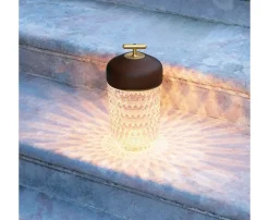 FOLIA DARK WOODBRUSHED BRASS FINISH PORTABLE LAMP