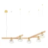 FOLIA 5L 45° UNIT CLEAR WOOD PENDANT LIGHT
