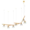 FOLIA 7L 45° UNIT CLEAR WOOD PENDANT LIGHT