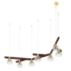 FOLIA 7L 45° UNIT DARK WOOD PENDANT LIGHT