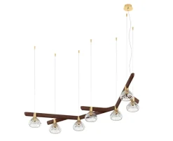 FOLIA 7L 45° UNIT DARK WOOD PENDANT LIGHT