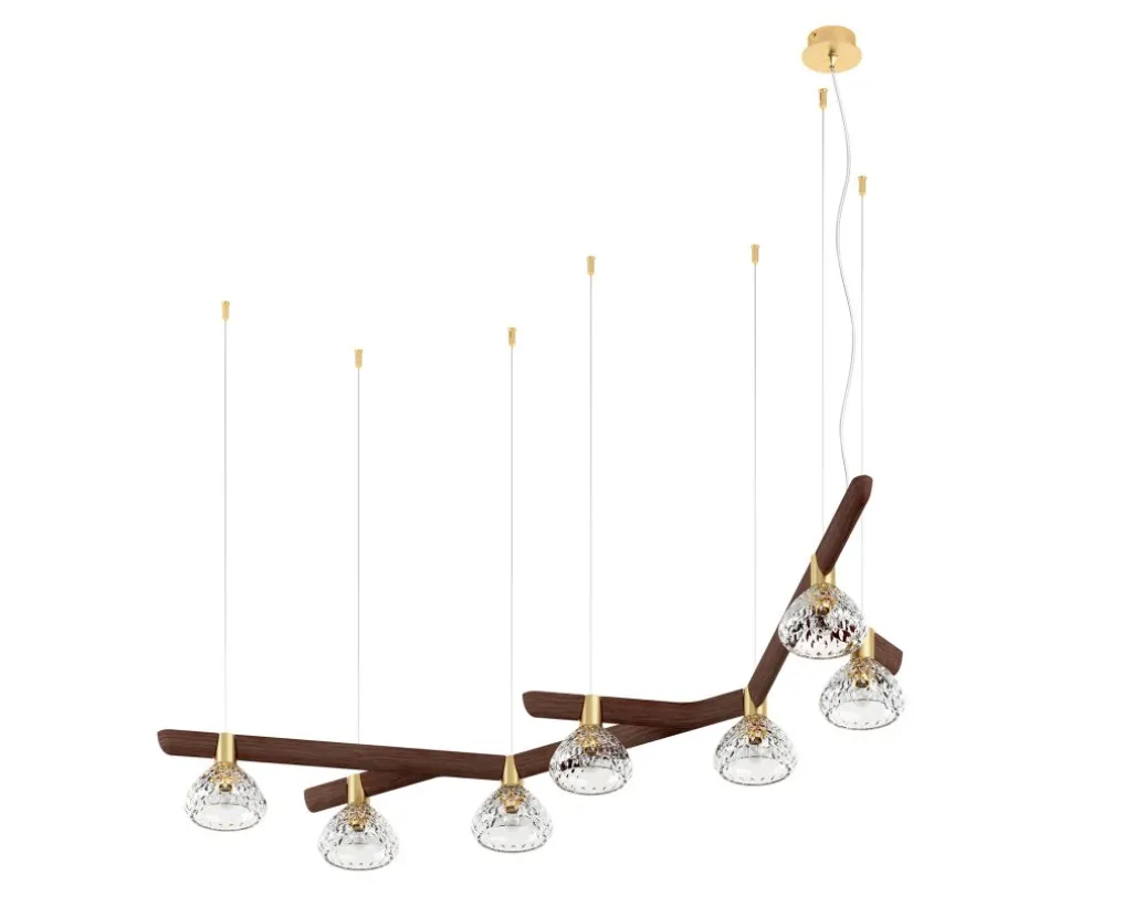 FOLIA 7L 45° UNIT DARK WOOD PENDANT LIGHT