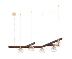 FOLIA 5L 45° UNIT DARK WOOD PENDANT LIGHT
