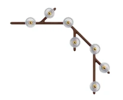FOLIA 7L 45° UNIT DARK WOOD SCONCE