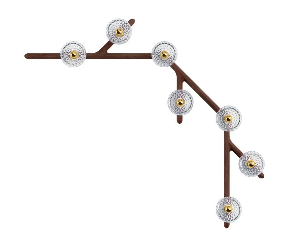 FOLIA 7L 45° UNIT DARK WOOD SCONCE