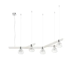 FOLIA 5L 45° UNIT WHITE WOOD PENDANT LIGHT