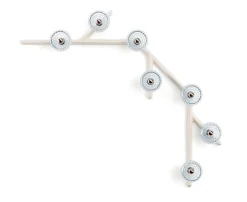 FOLIA 7L 45° UNIT WHITE WOOD SCONCE