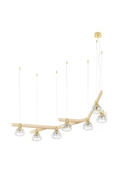 FOLIA 7L 45° UNIT WHITE WOOD PENDANT LIGHT
