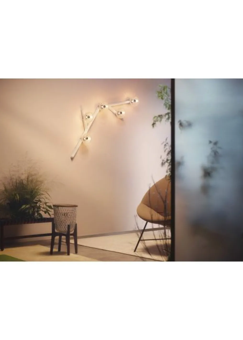 FOLIA 5L 45° UNIT WHITE WOOD SCONCE