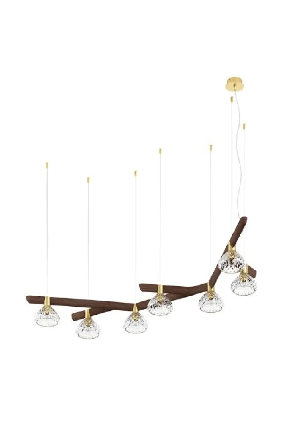 FOLIA 7L 45° UNIT WHITE WOOD PENDANT LIGHT