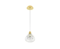 FOLIA 1L BRUSHED BRASS FINISH PENDANT LIGHT