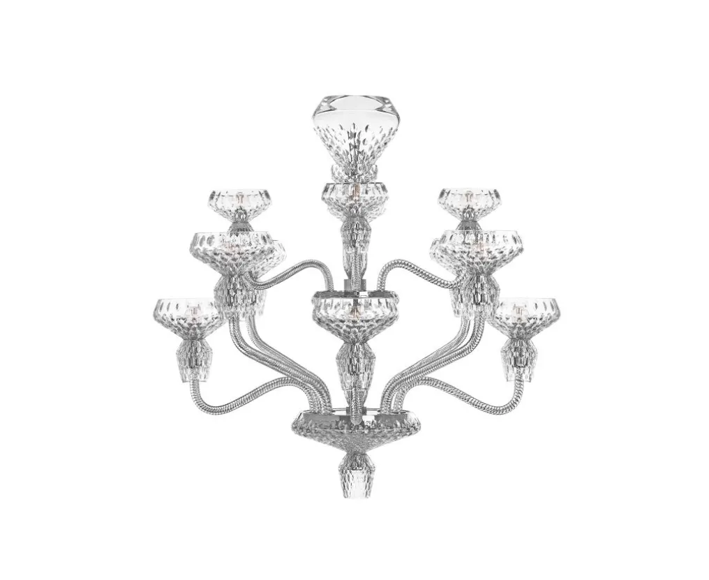 FOLIA 12L CHROME-PLATED FINISH CHANDELIER