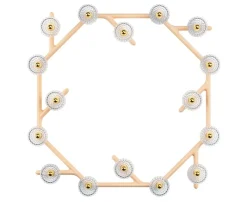 FOLIA 16L CIRCULAR UNIT CLEAR WOOD SCONCE