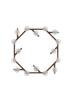 FOLIA 16L CIRCULAR UNIT CLEAR WOOD SCONCE