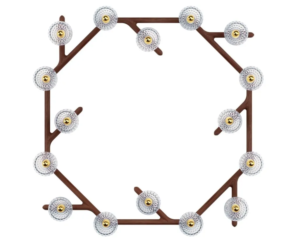 FOLIA 16L CIRCULAR UNIT DARK WOOD SCONCE