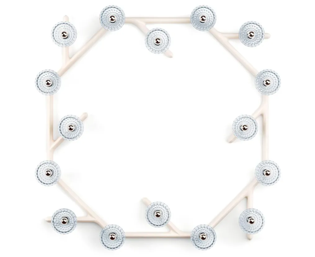 FOLIA 16L CIRCULAR UNIT WHITE WOOD SCONCE
