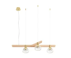 FOLIA 3L LEFT UNIT CLEAR WOOD PENDANT LIGHT