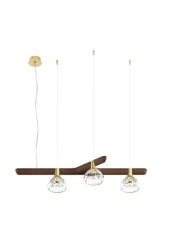 FOLIA 3L LEFT UNIT CLEAR WOOD PENDANT LIGHT