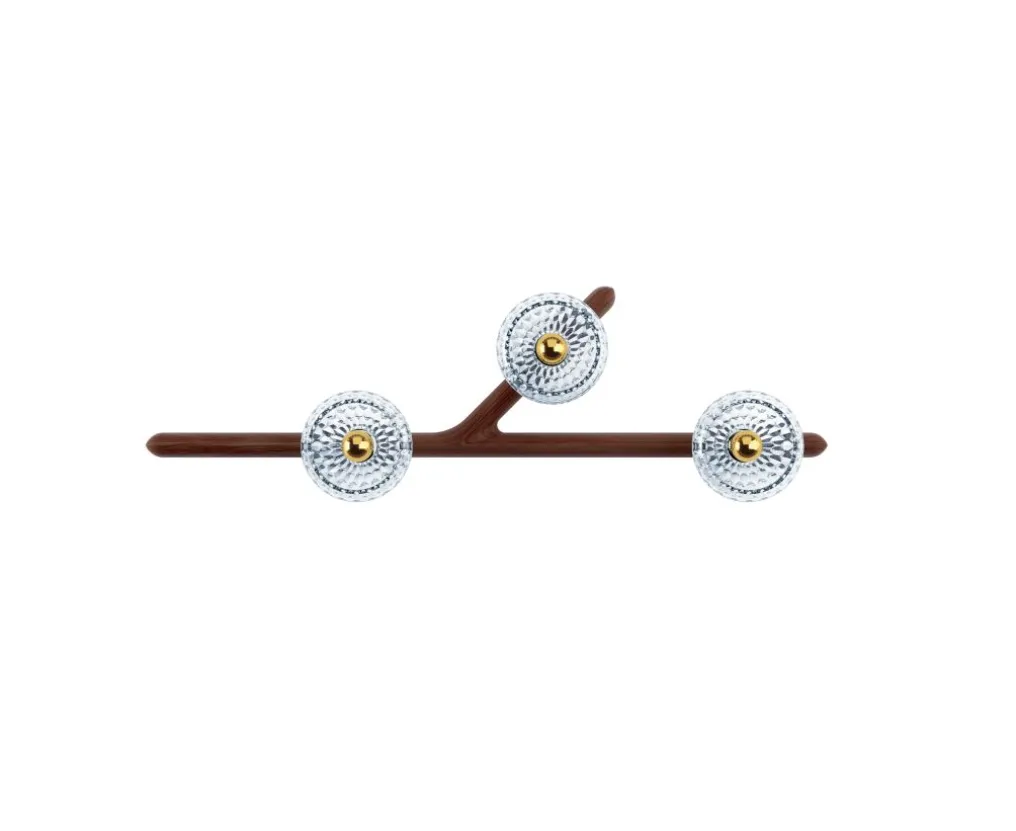 FOLIA 3L LEFT UNIT DARK WOOD SCONCE