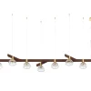 FOLIA 7L LINEAR UNIT DARK WOOD PENDANT LIGHT