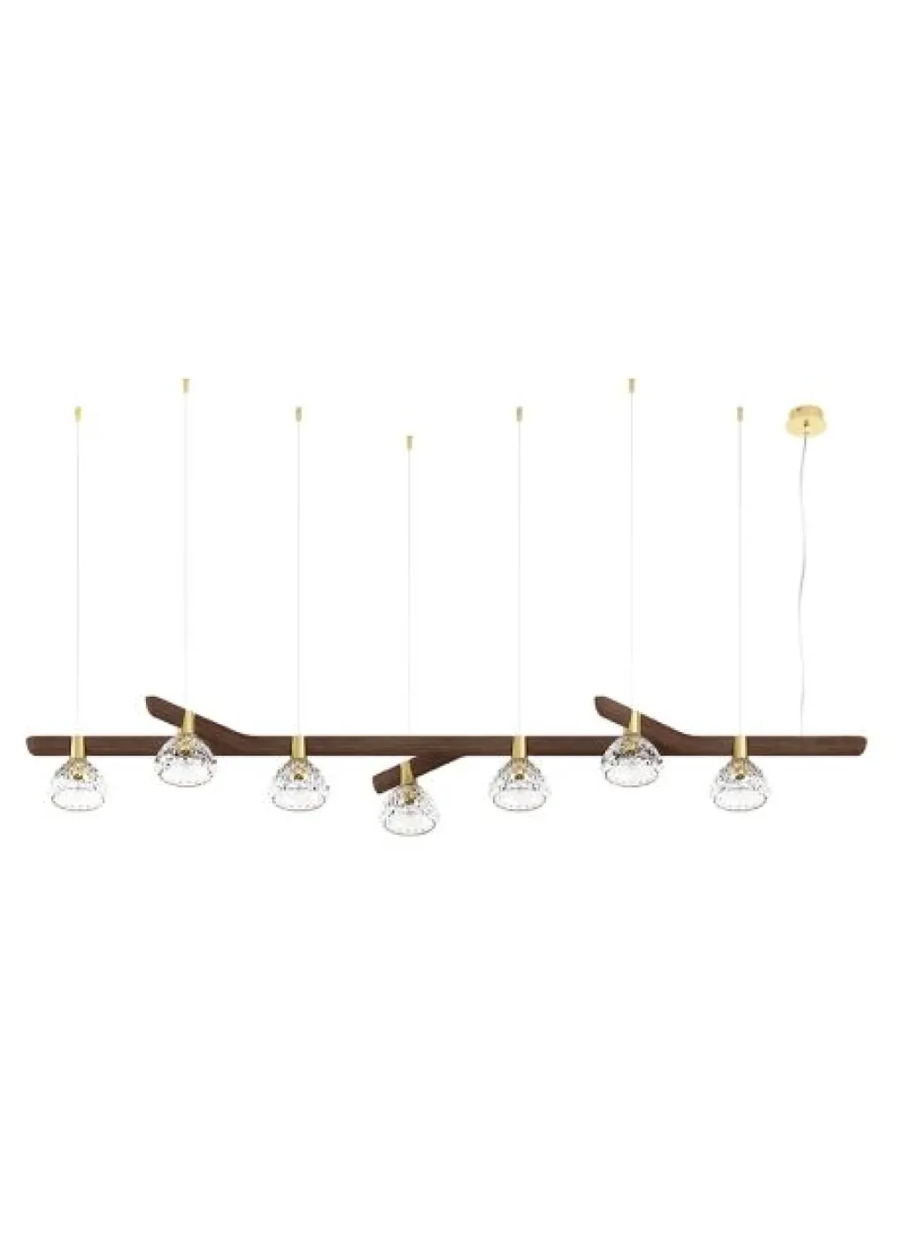 FOLIA 7L LINEAR UNIT WHITE WOOD PENDANT LIGHT
