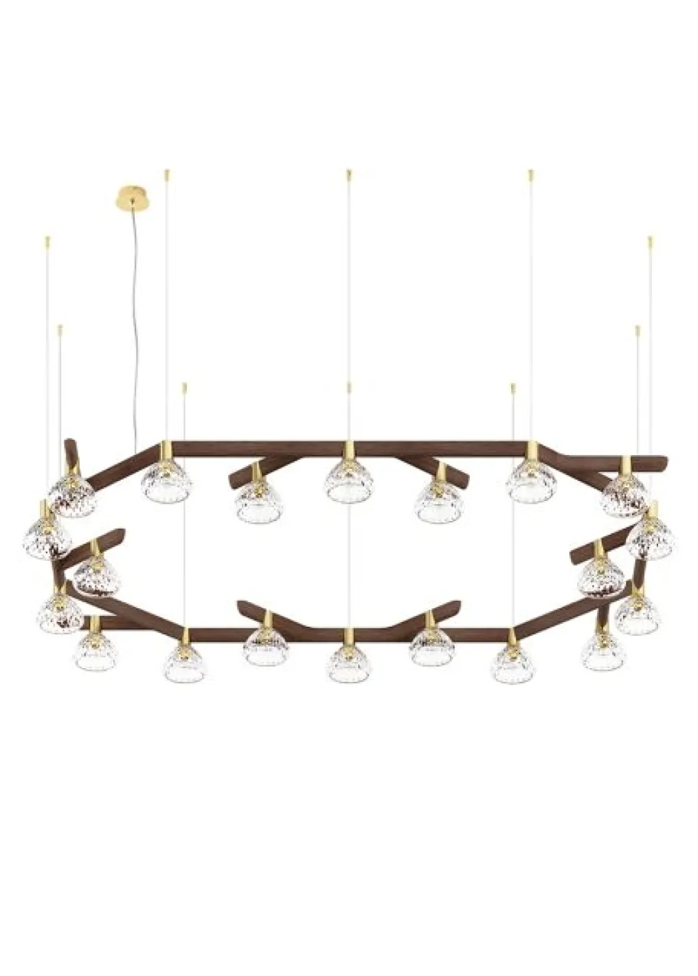 FOLIA 20L OVAL UNIT CLEAR WOOD PENDANT LIGHT