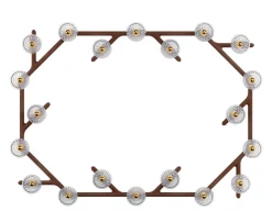 FOLIA 20L OVAL UNIT DARK WOOD SCONCE