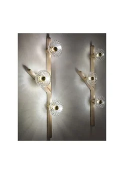 FOLIA 3L RIGHT UNIT CLEAR WOOD SCONCE