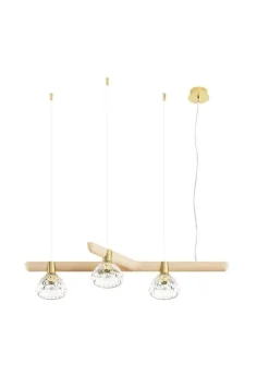 FOLIA 3L RIGHT UNIT DARK WOOD PENDANT LIGHT