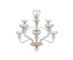 FOLIA 12L SATIN-FINISHED GOLDEN FINISH CHANDELIER