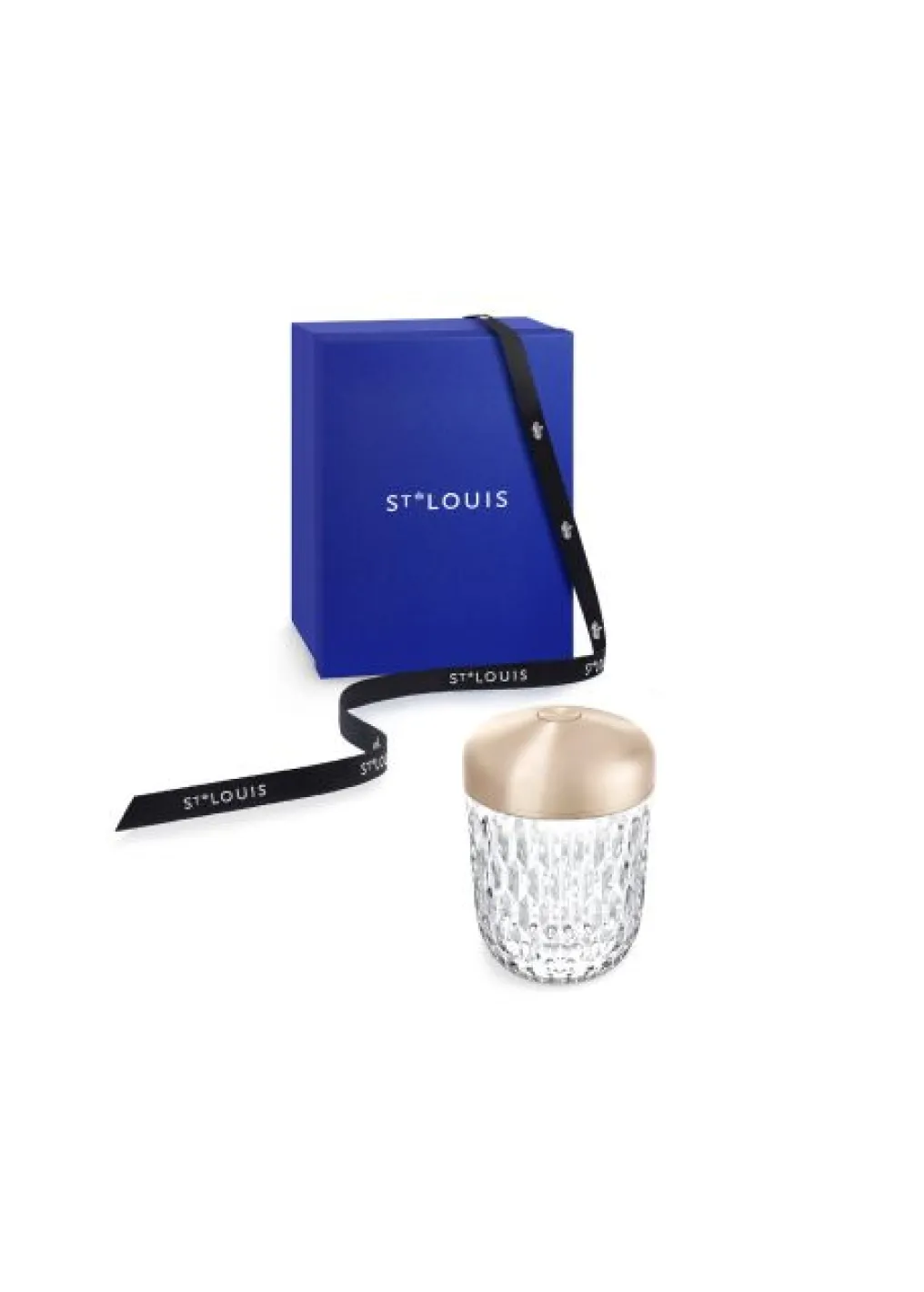 Gold-finished mini portable lamp: choose Saint-Louis and the crystal lamp