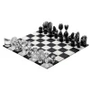 JEU FLANNEL-GREY WOOD CHESS SET
