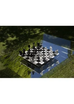JEU FLANNEL-GREY WOOD CHESS SET