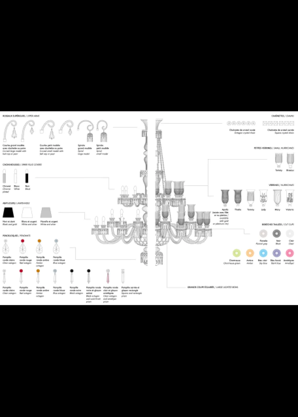 36 LIGHT FLANNEL GREY LONG CHANDELIER WITHOUT HURRICANES