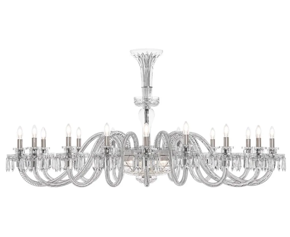 16-light oval chandelier large lighted bowl option